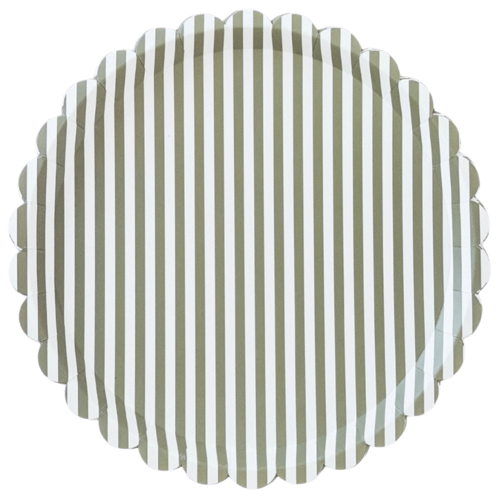 Green & White Candy Stripe Paper Dinner Plates 10.5" - bubblegum market