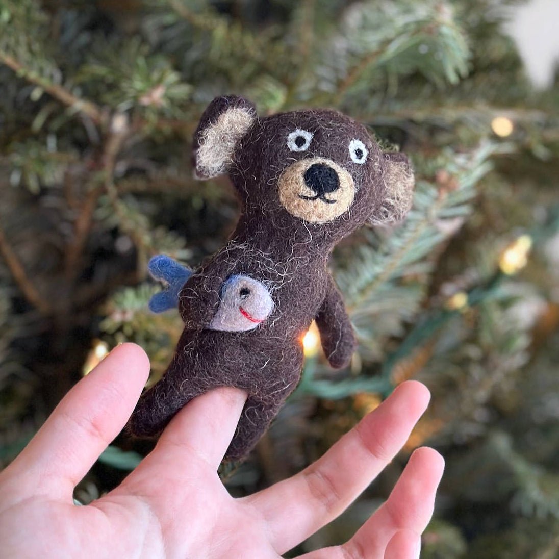 Grizzly Bear w/ Fish Finger Puppet - bubblegum market