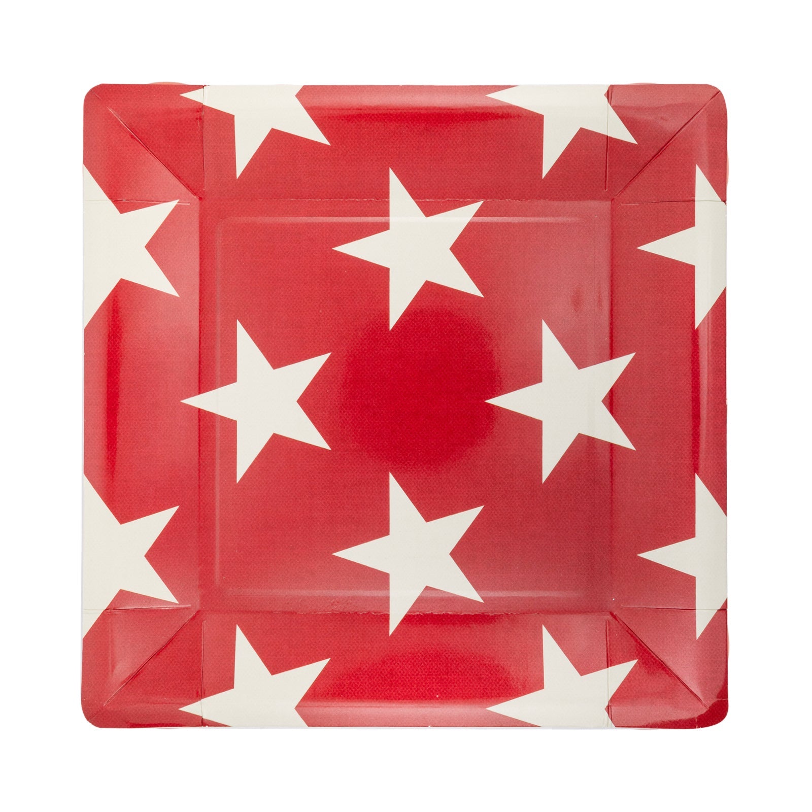 Hamptons Red Star Square Paper Plates 9" - bubblegum market