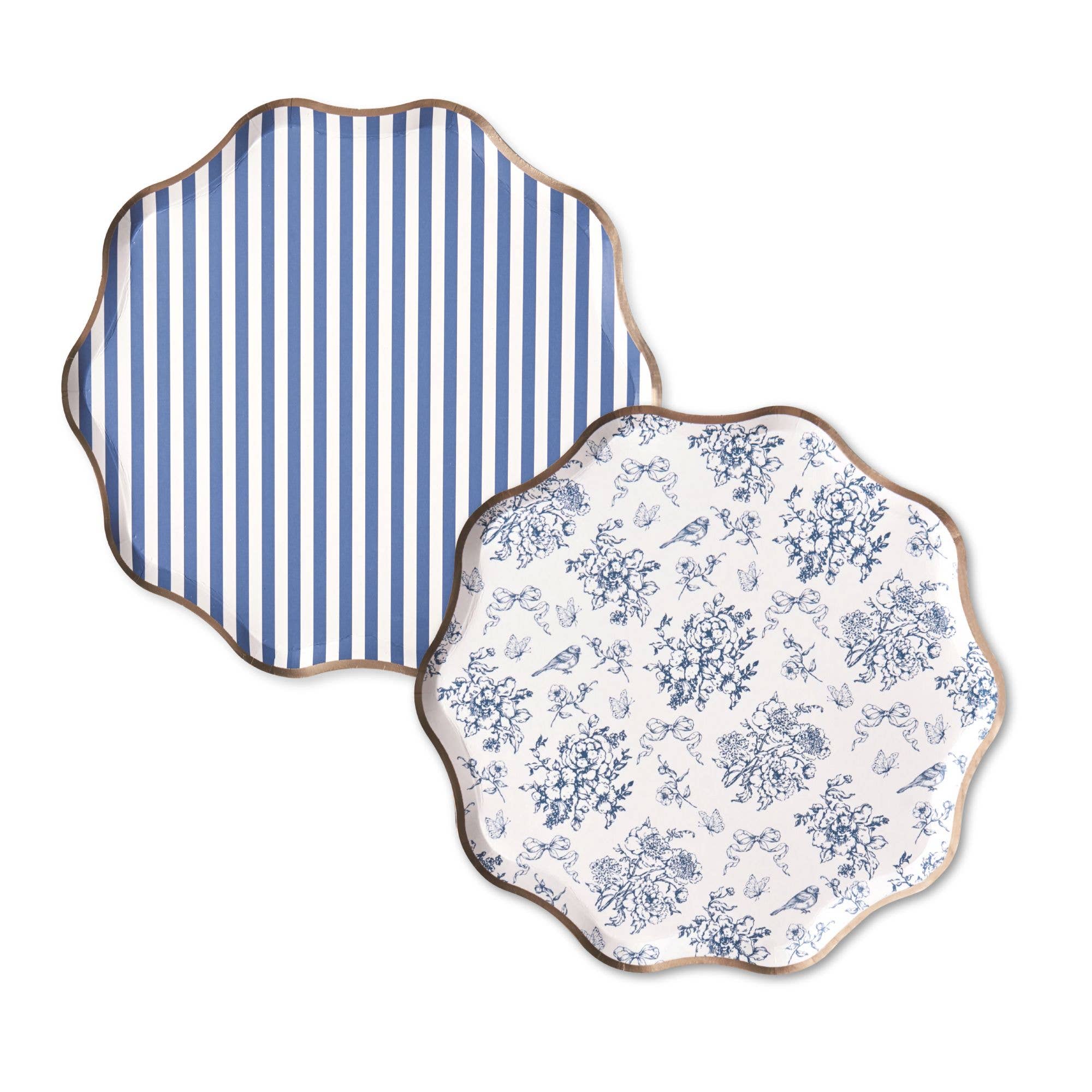 Hamptons Toile Small Plates 8.5" - bubblegum market