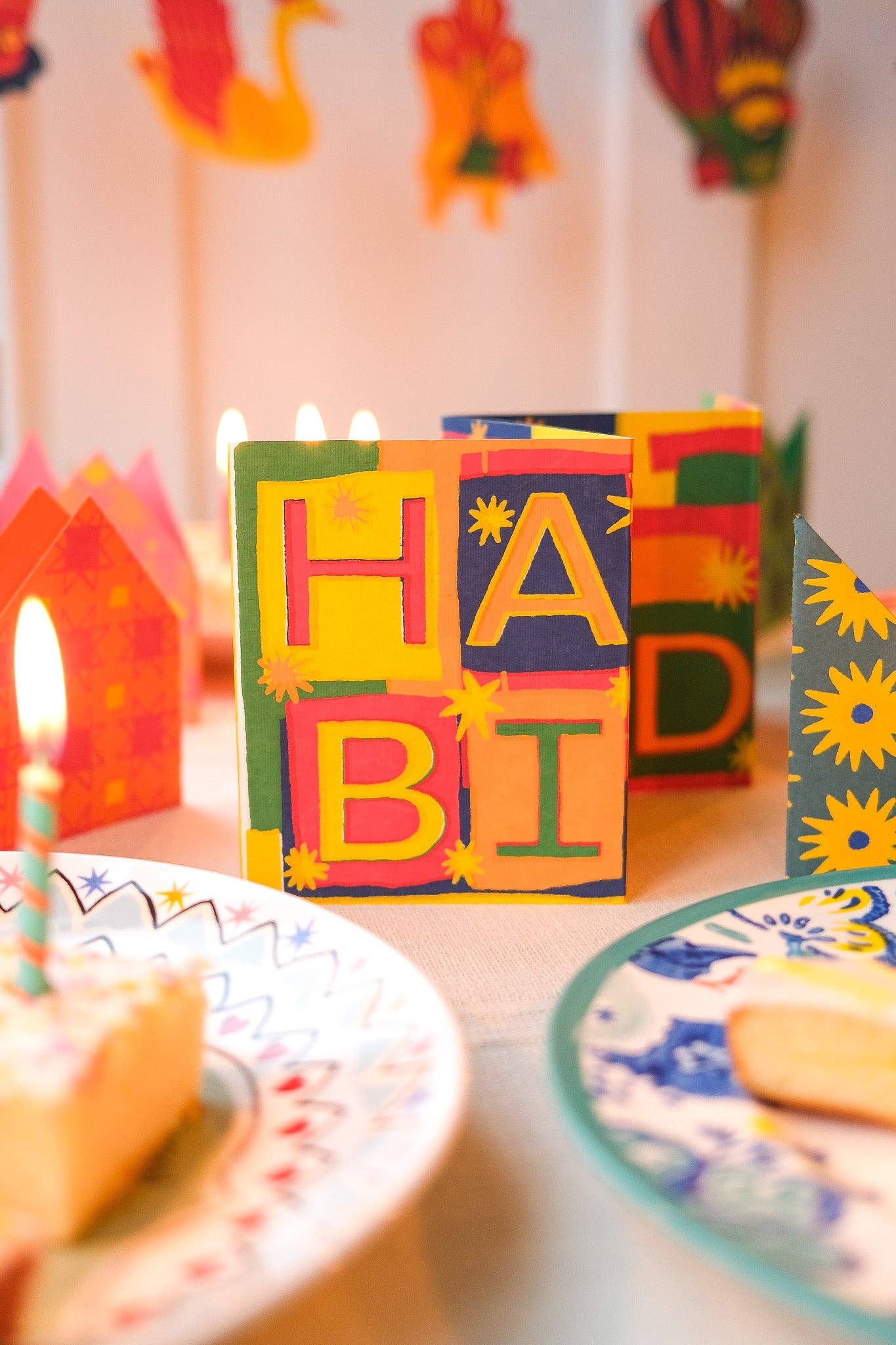 Happy Birthday Concertina Greeting Card - bubblegum market