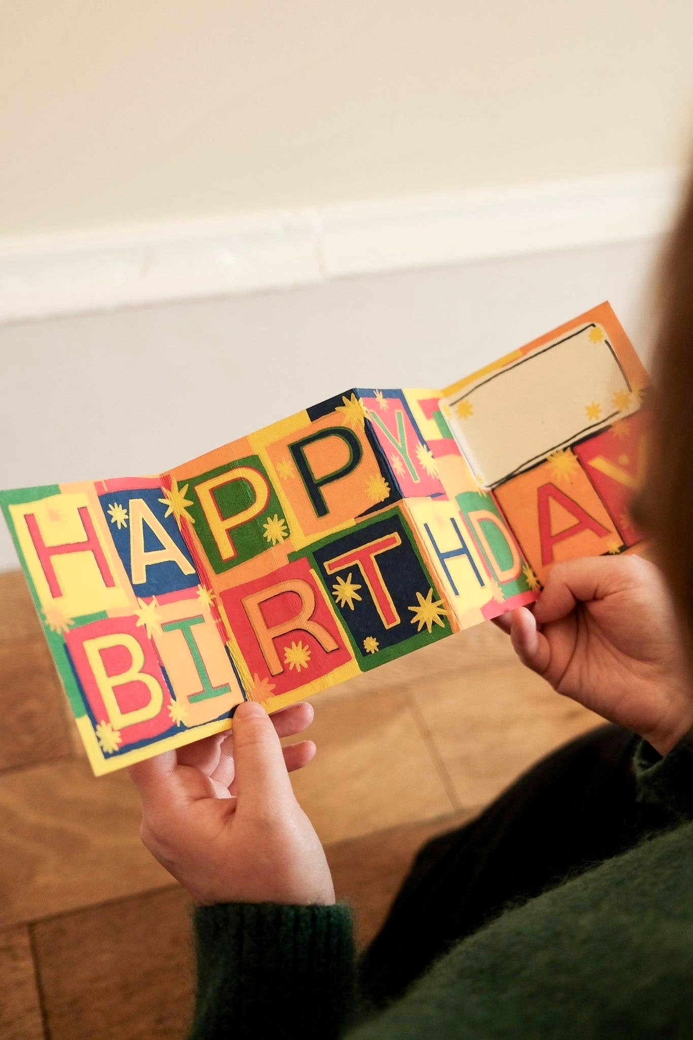 Happy Birthday Concertina Greeting Card - bubblegum market