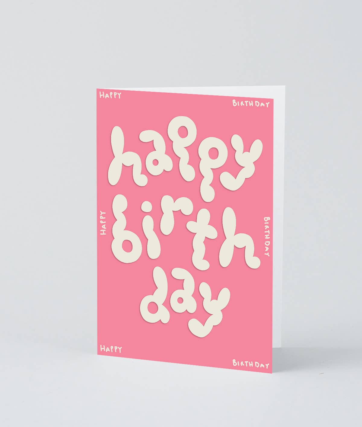 'Happy Birthday' Embossed Greeting Card - bubblegum market