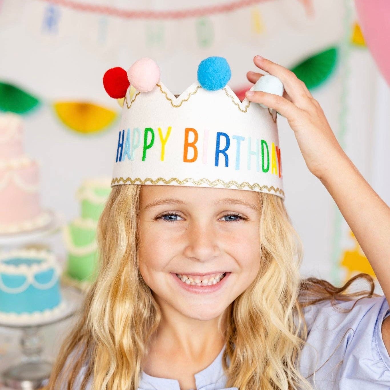 Happy Birthday Felt Crown - bubblegum market