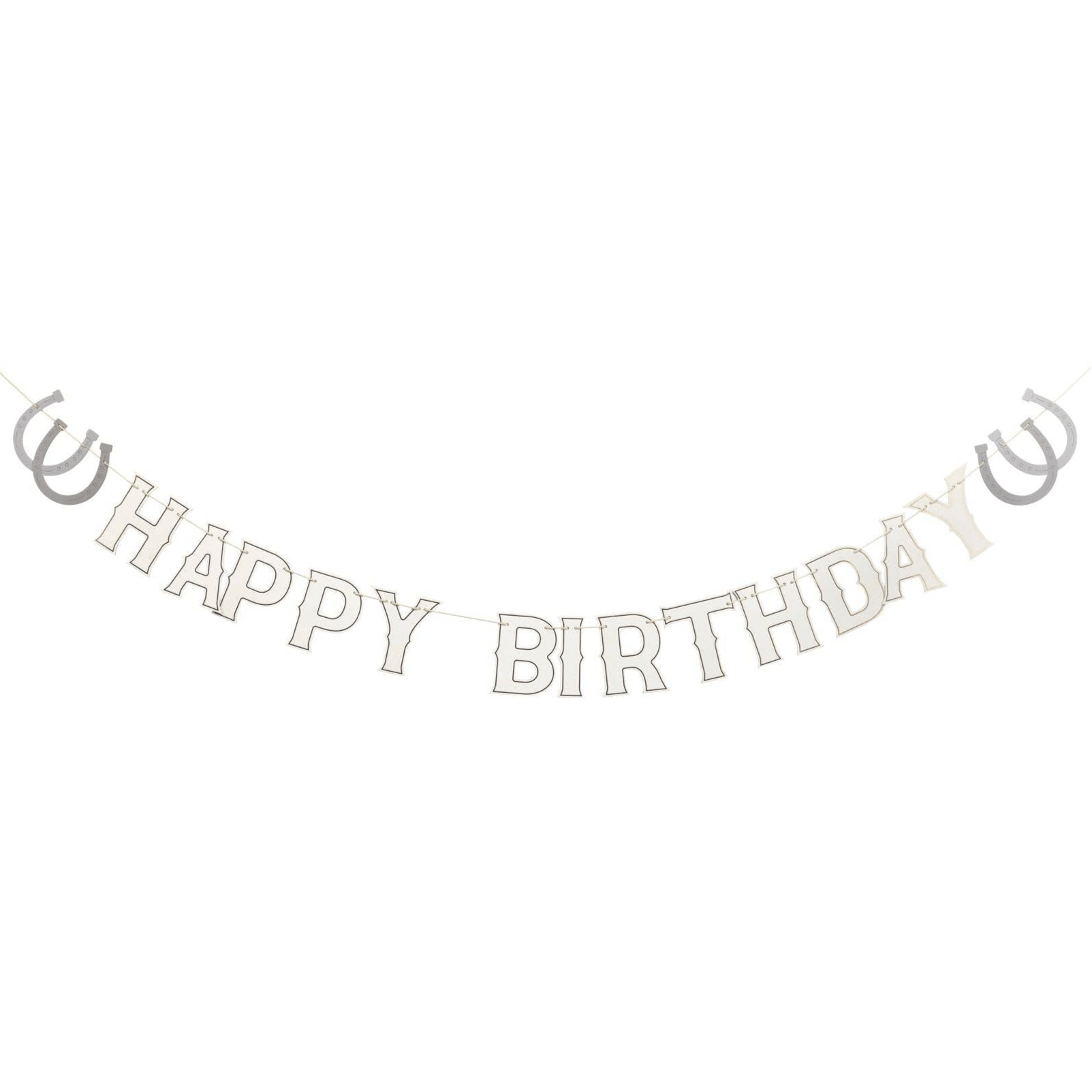 Happy Birthday Horseshoe Banner - bubblegum market