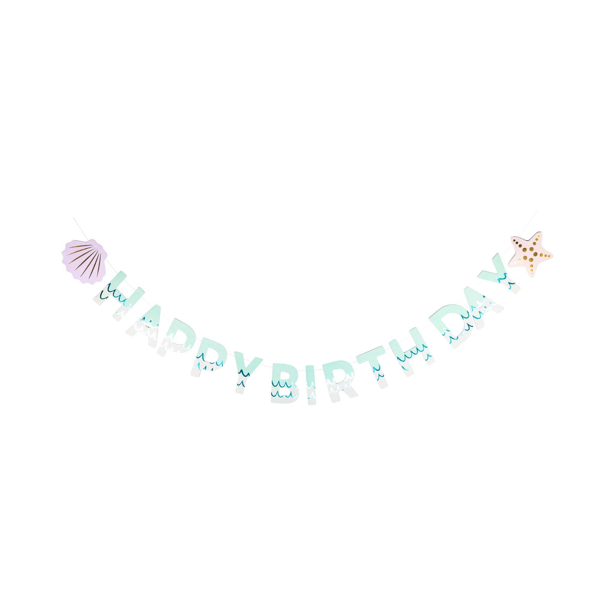 Happy Birthday Ocean Banner Set - bubblegum market