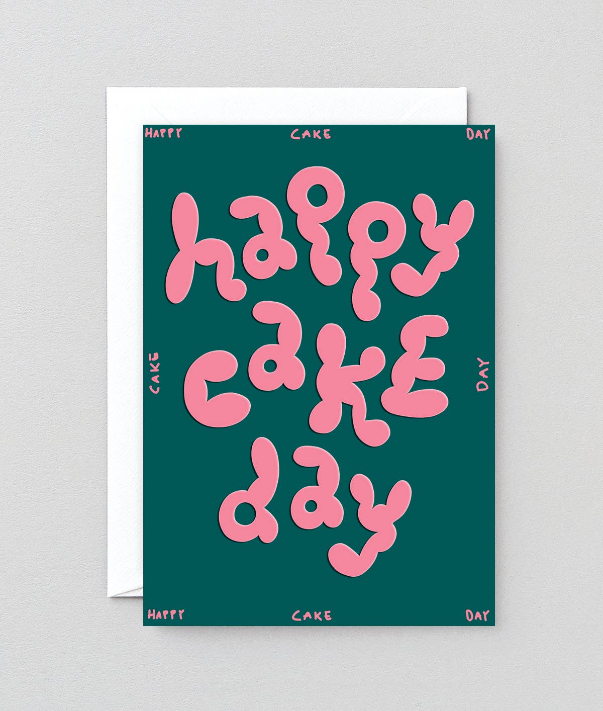 'Happy Cake Day' Embossed Greeting Card - bubblegum market