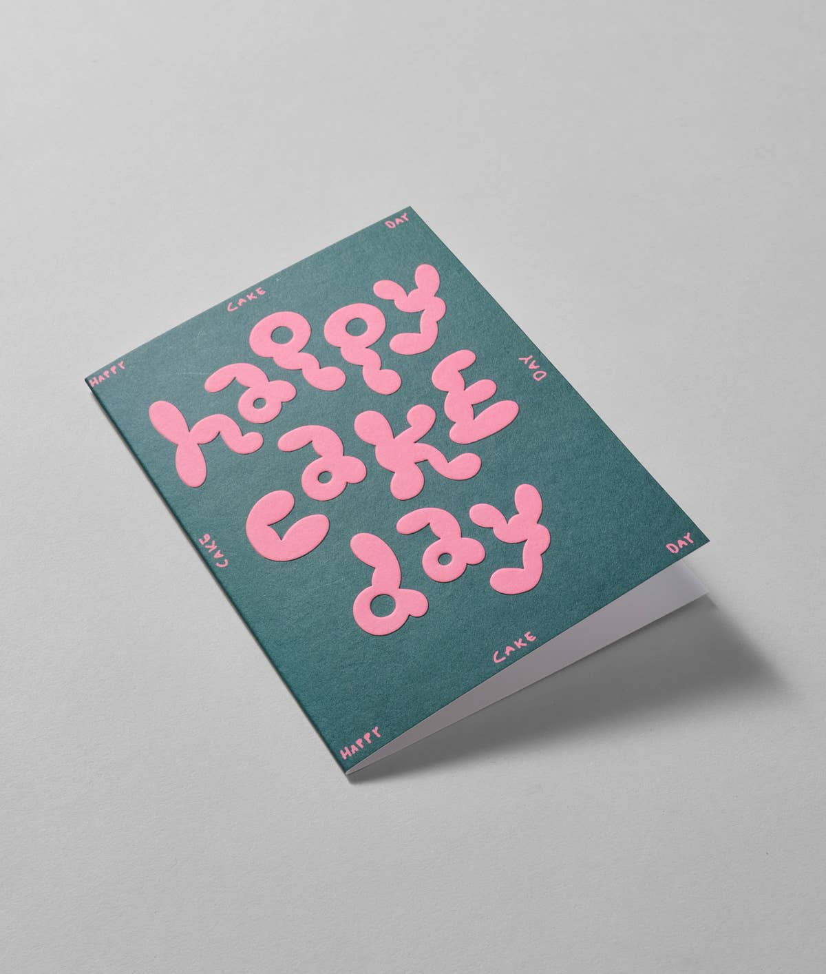 'Happy Cake Day' Embossed Greeting Card - bubblegum market