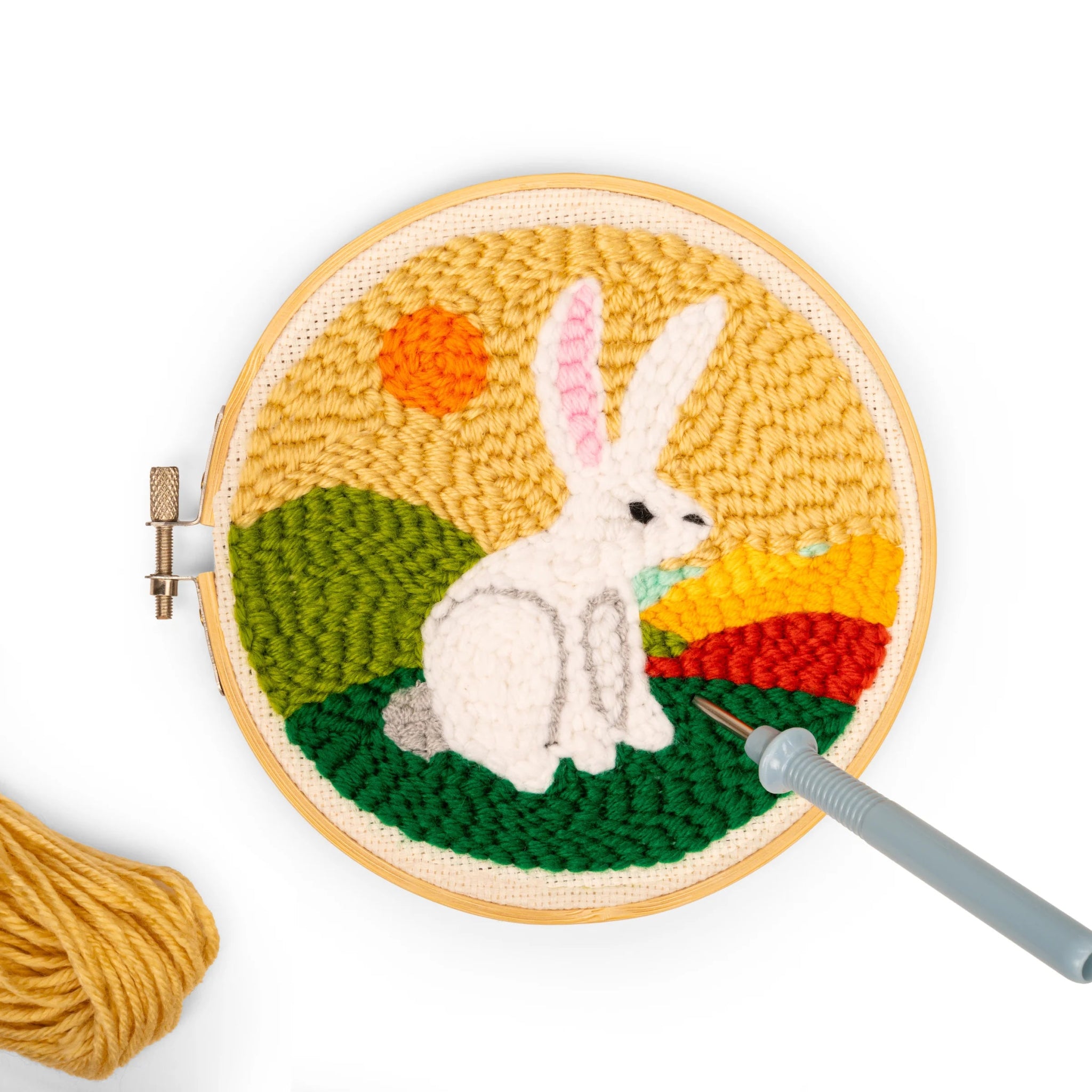 Hare Punch Needle Kit - bubblegum market