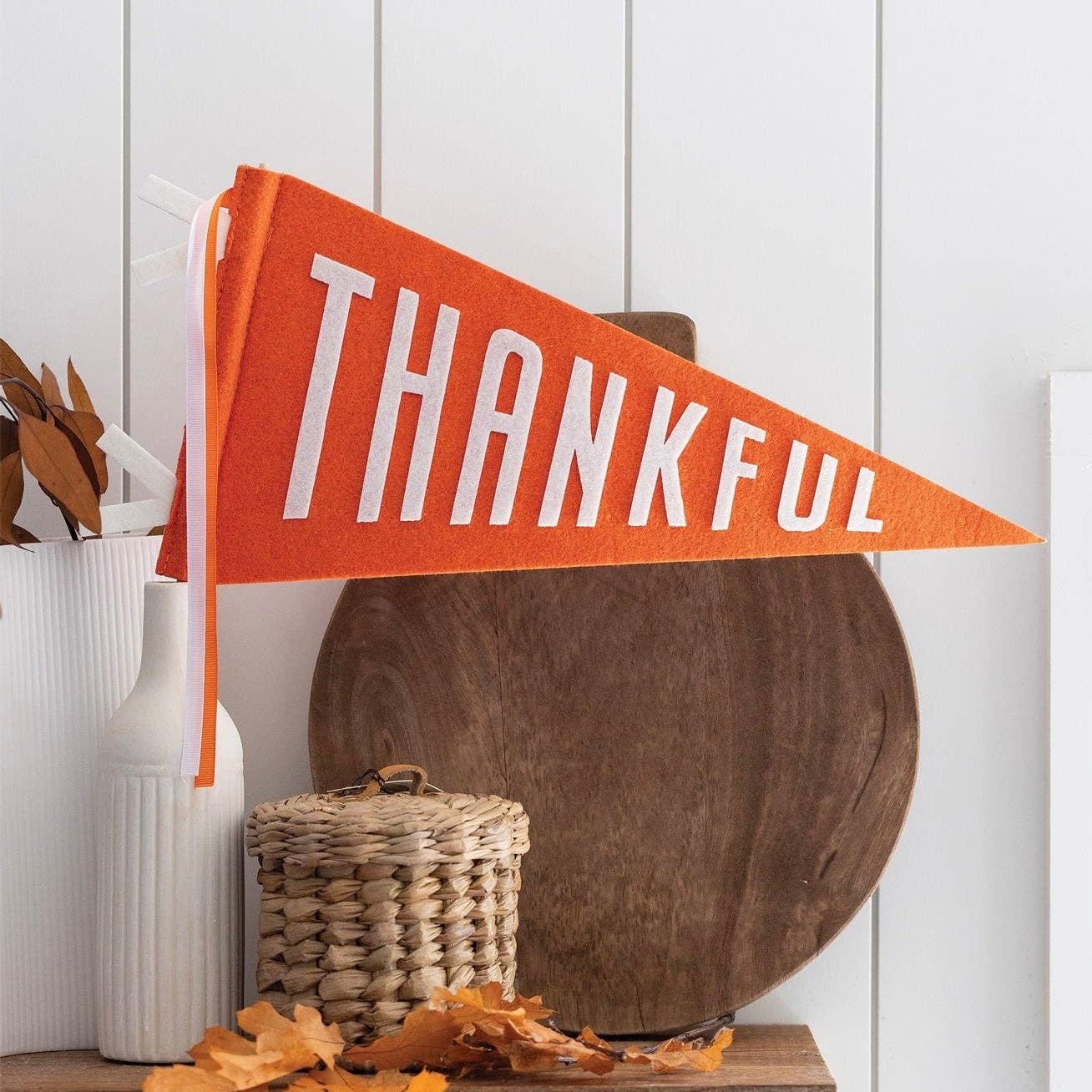 Harvest "THANKFUL" Felt Pennant Banner - bubblegum market