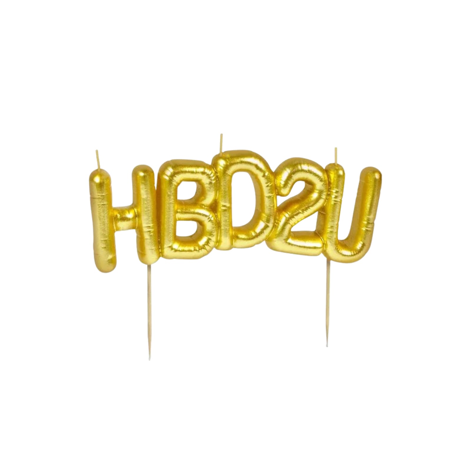 "HBD2U" Birthday Candle - bubblegum market