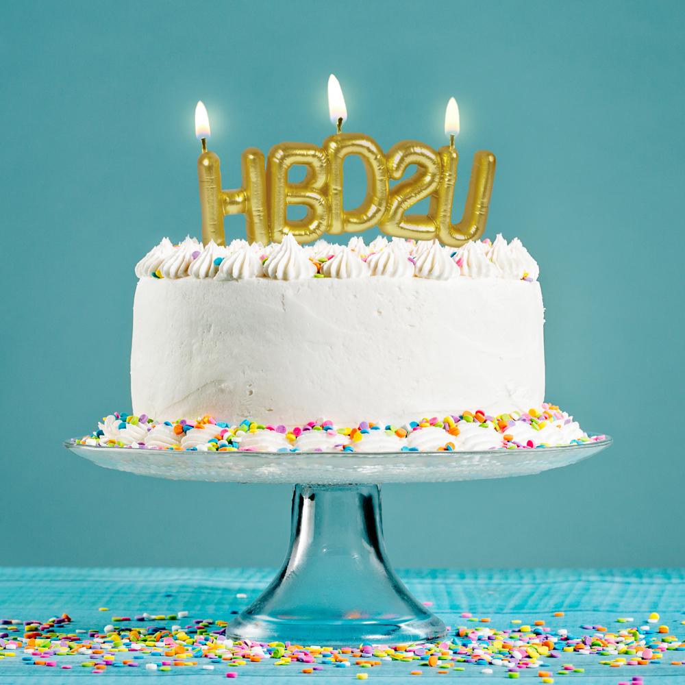 "HBD2U" Birthday Candle - bubblegum market
