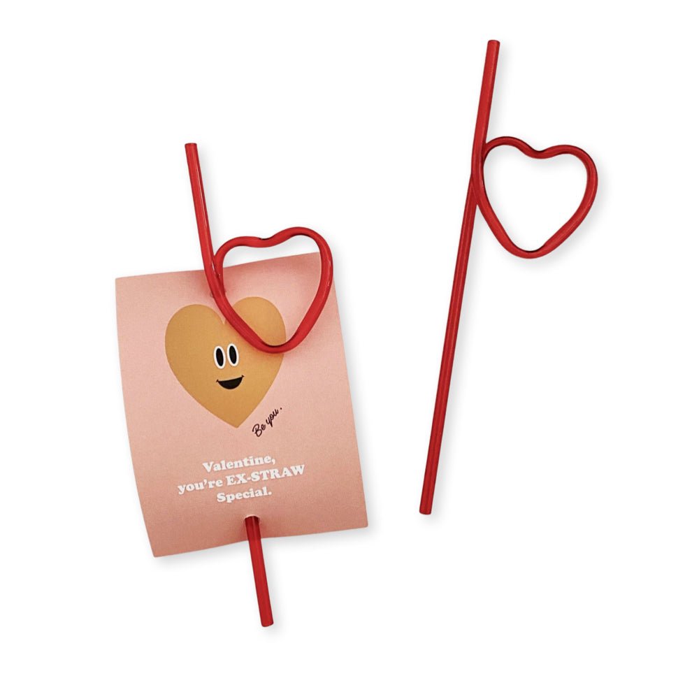 Heart Straws Classroom Valentine Kit (12ct) - bubblegum market