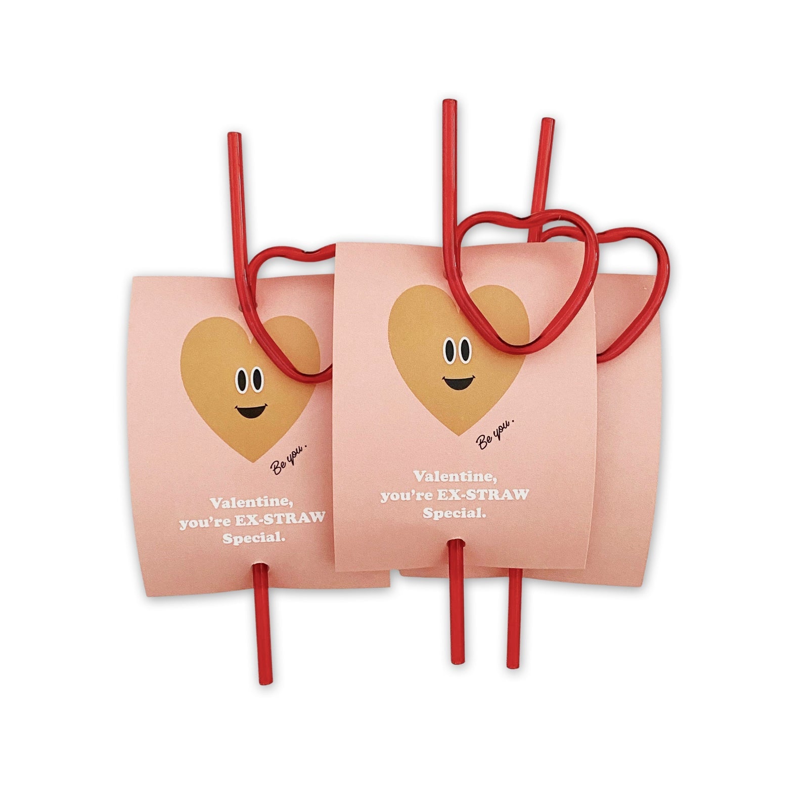 Heart Straws Classroom Valentine Kit (12ct) - bubblegum market