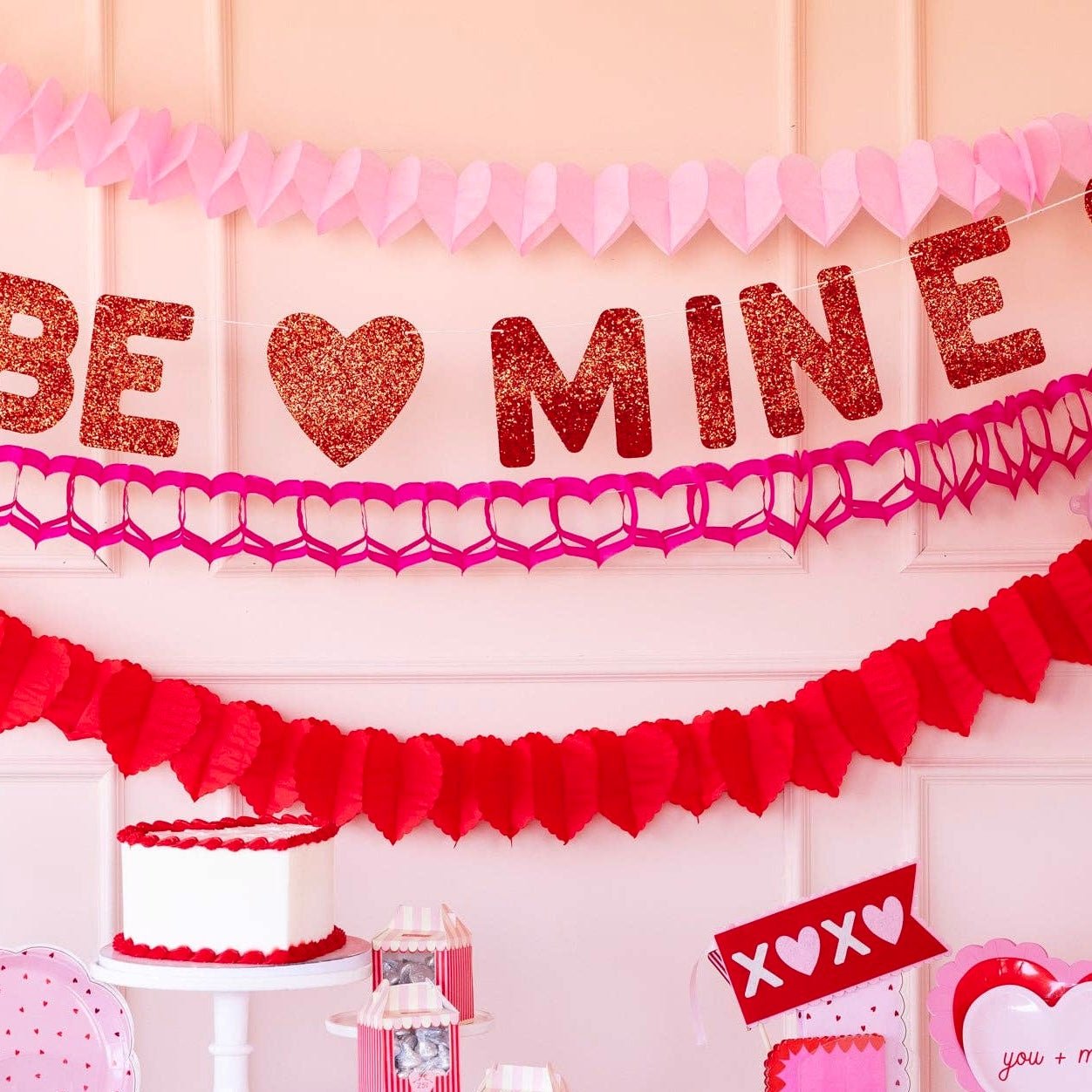 HEART YOU Tissue Paper Garlands - bubblegum market