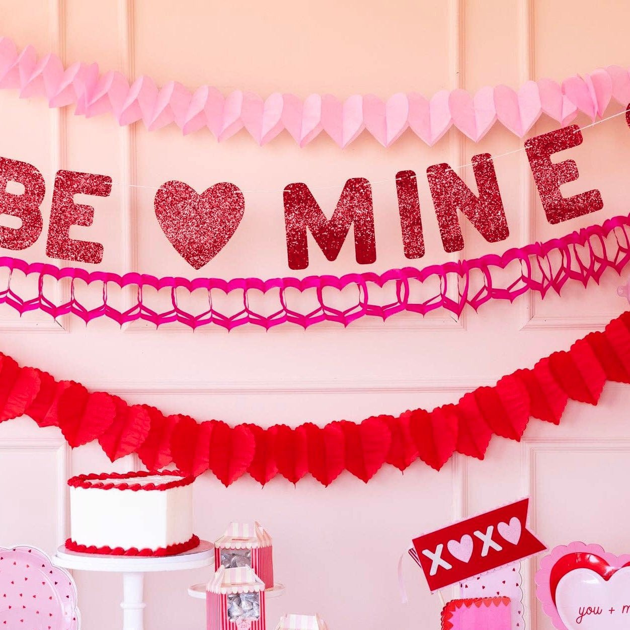 HEART YOU Tissue Paper Garlands - bubblegum market