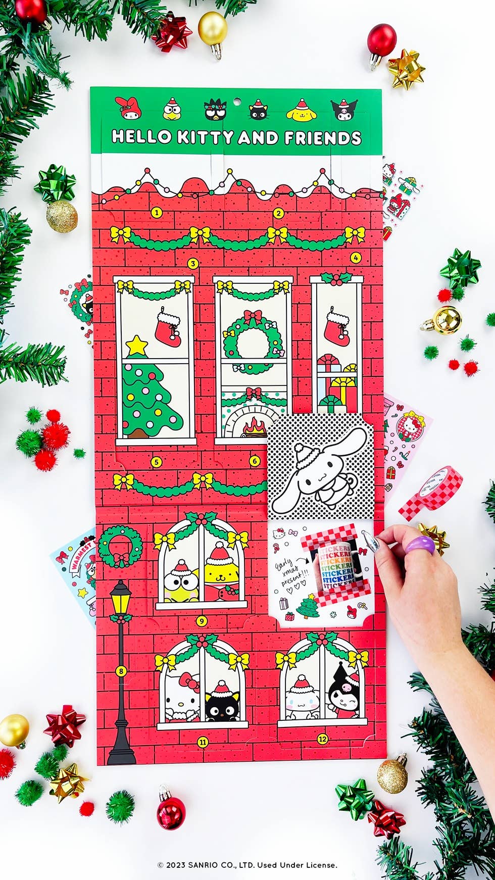 Hello Kitty & Friends Christmas Sticker Countdown Advent Calendar - bubblegum market