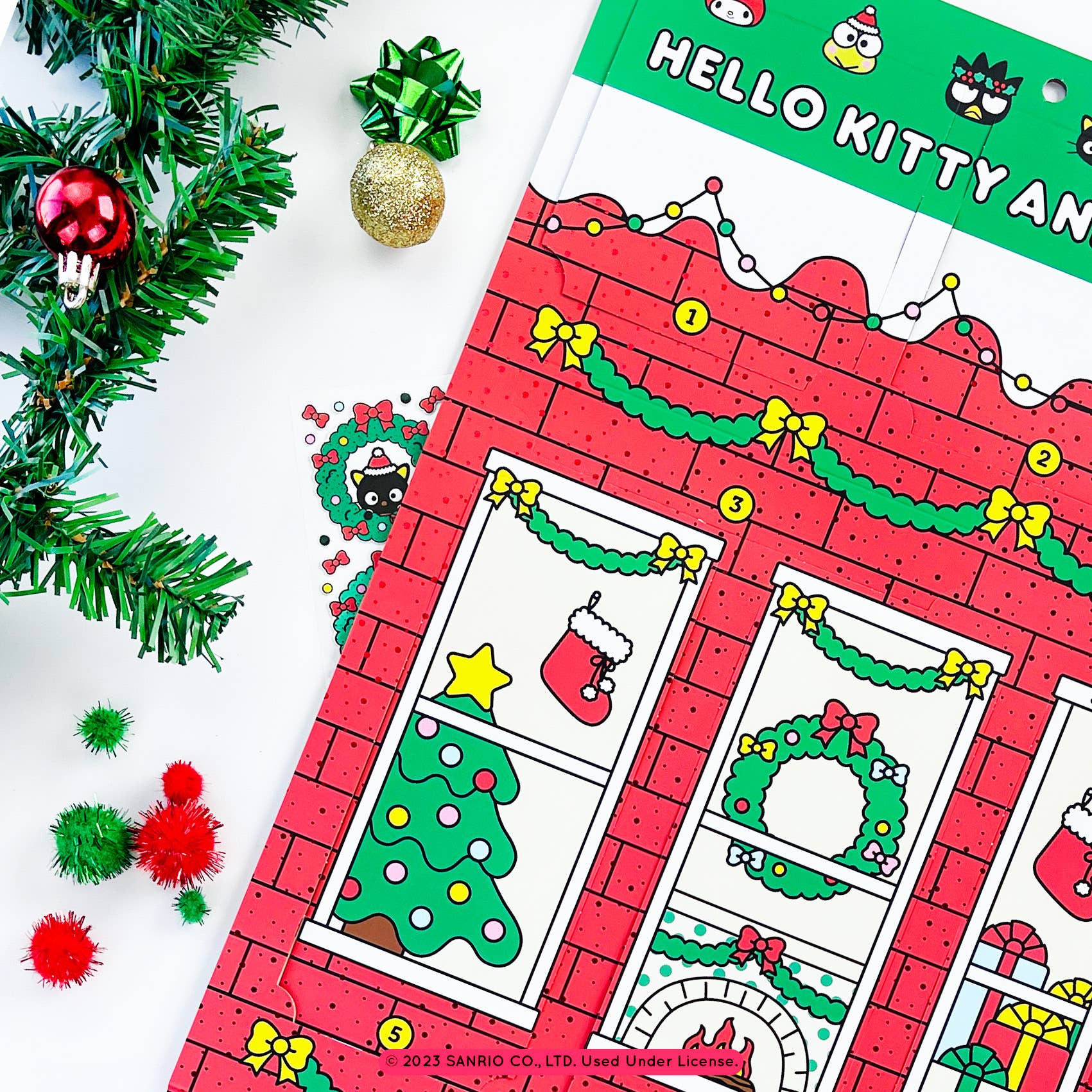 Hello Kitty & Friends Christmas Sticker Countdown Advent Calendar - bubblegum market