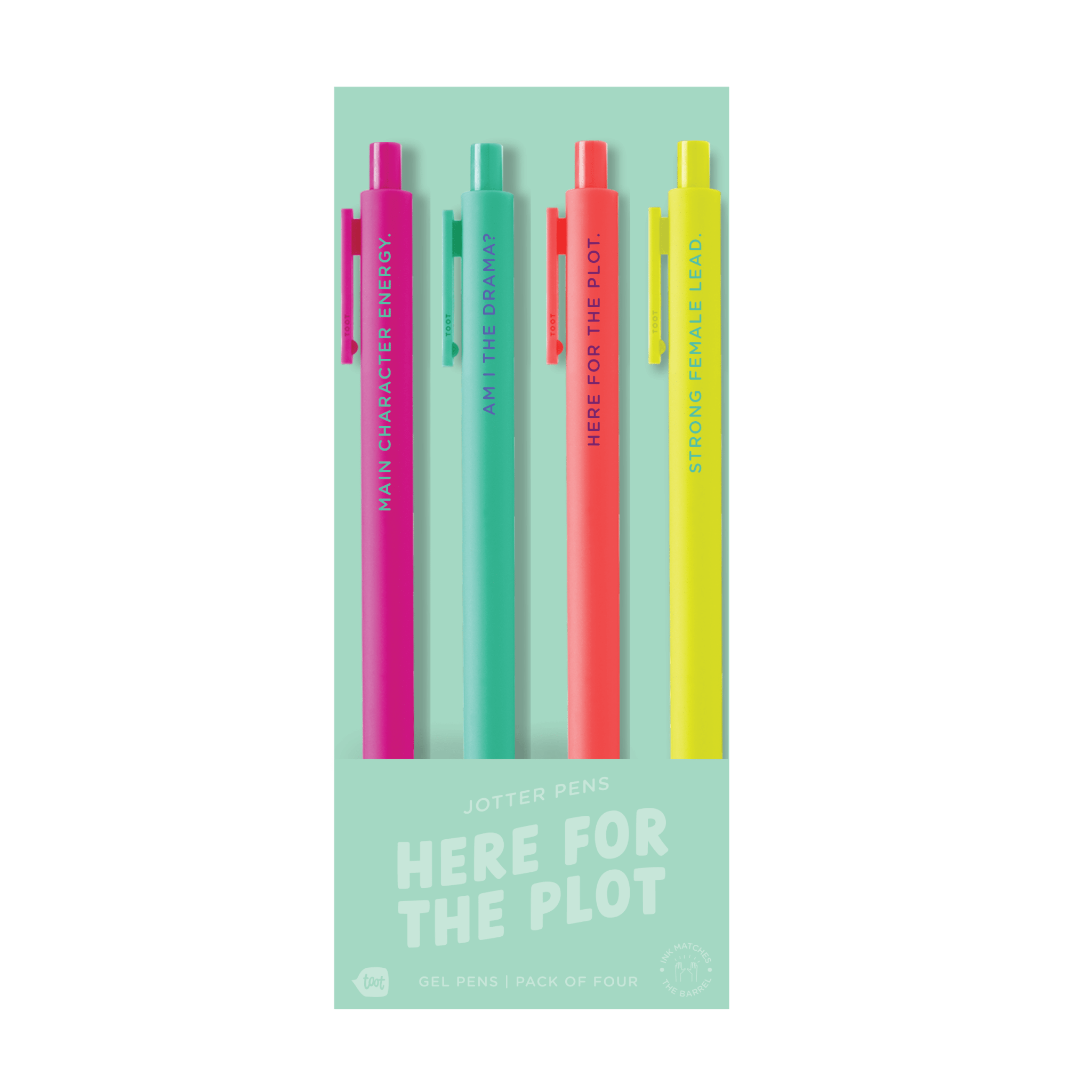 HERE FOR THE PLOT Jotter Pen Set - bubblegum market
