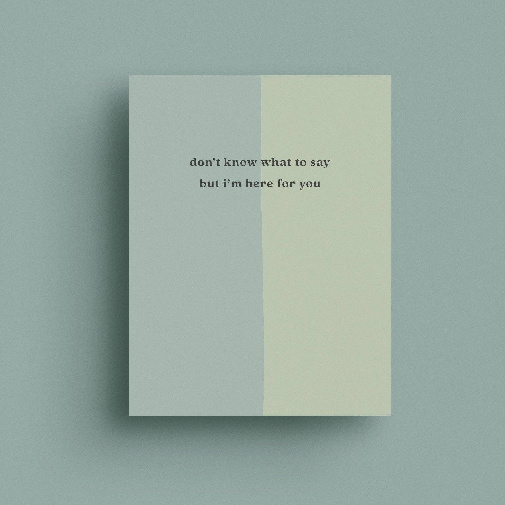 Here for You Greeting Card - bubblegum market