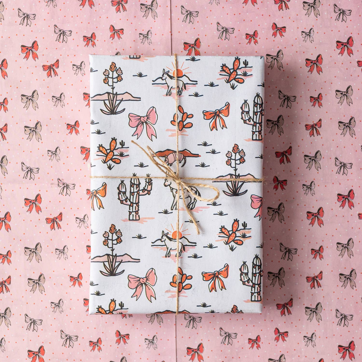 Holiday Desert Eco Wrapping Paper Sheets (Pack of 3) - bubblegum market
