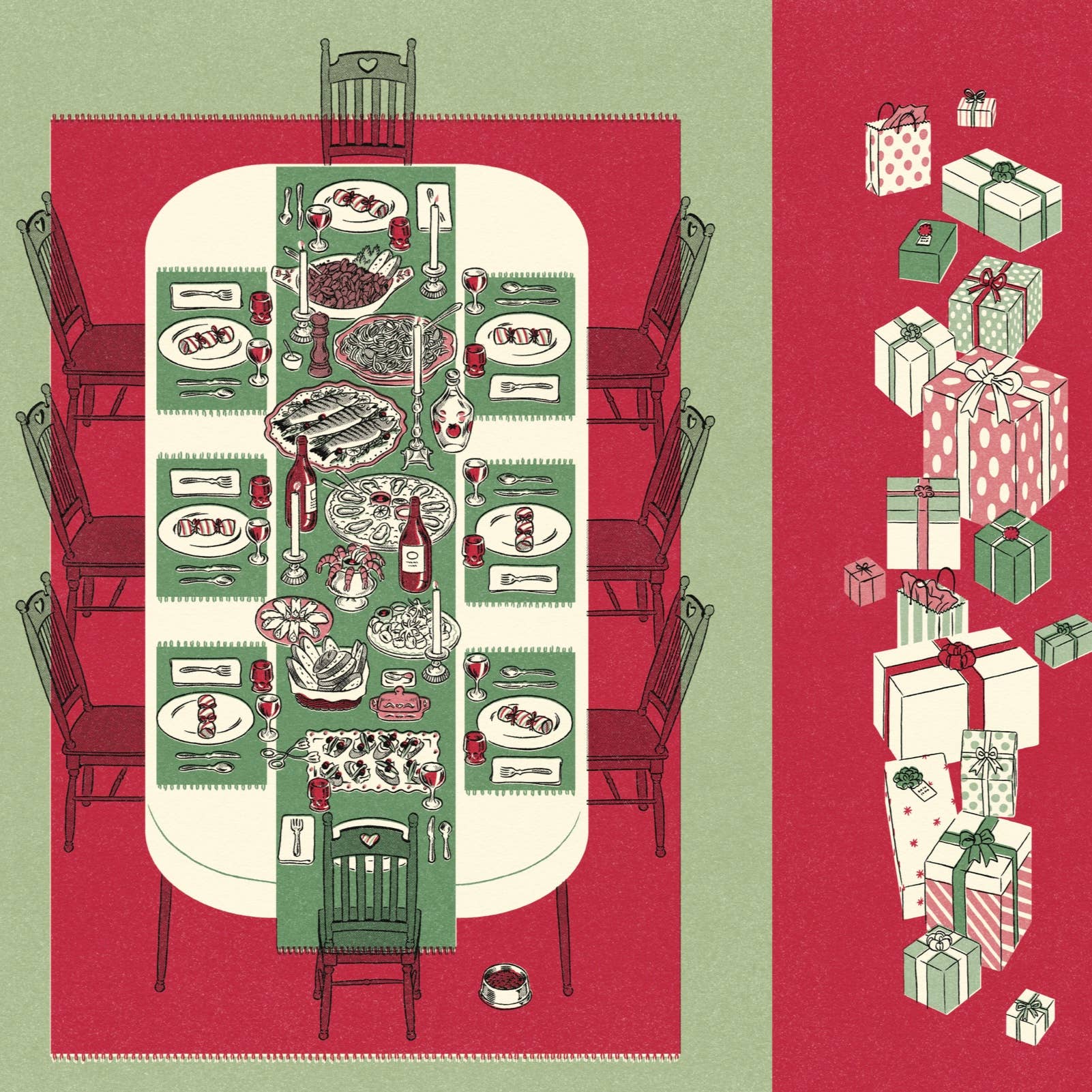 Holiday Fish Feast Gift Bag - bubblegum market