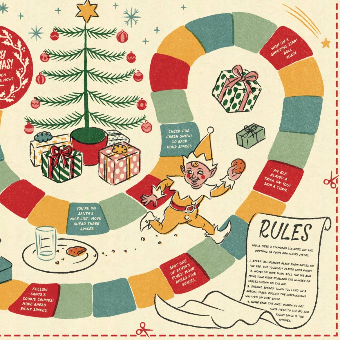 Holiday Game Board Gift Bag - bubblegum market