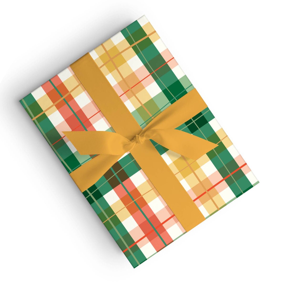 Holiday Plaid Wrapping Paper Sheets (Roll of 3) - bubblegum market