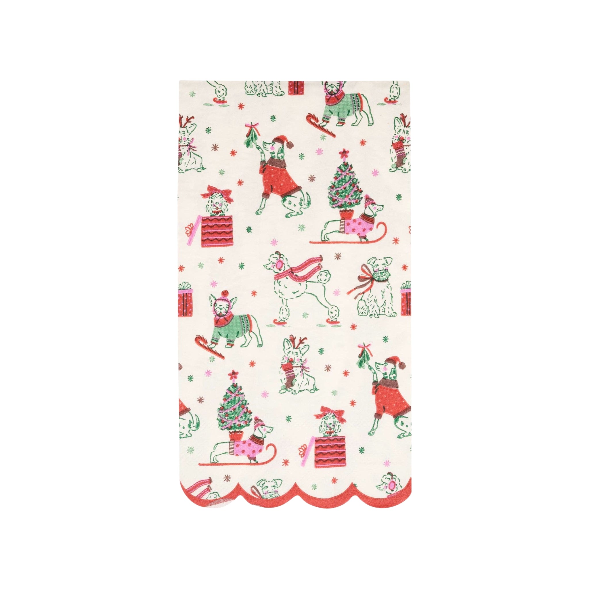 Holiday Puppies Dinner Napkins - bubblegum market