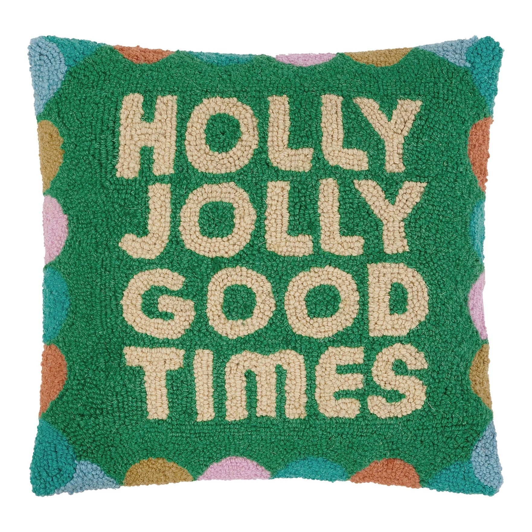 Holly Jolly Hook Pillow - bubblegum market