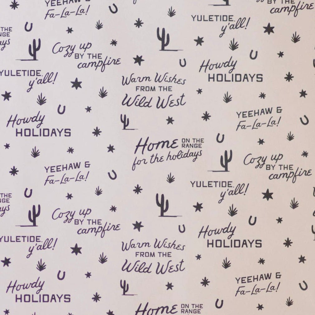 Home on the Range Holiday Wrapping Paper (Continuous Roll) - bubblegum market