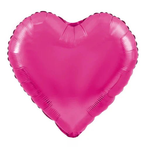 Hot Pink Heart Shape Foil Balloon 18" - bubblegum market