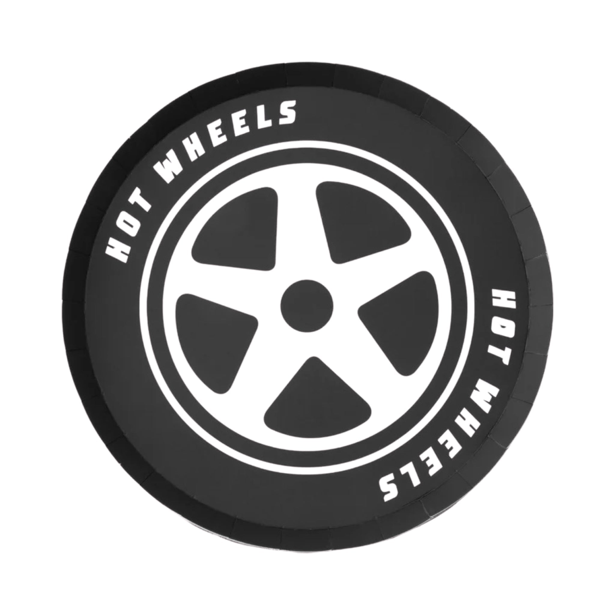 HOT WHEELS™ Black Tire Small Plates 8" - bubblegum market
