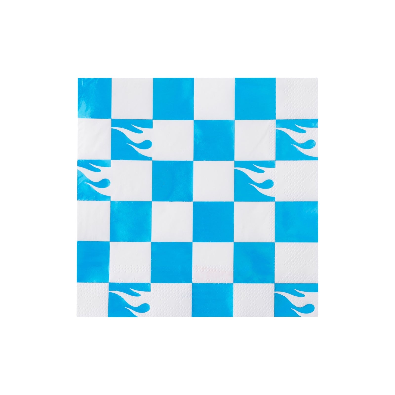 HOT WHEELS™ Blue Foil Checker Large Napkins - bubblegum market