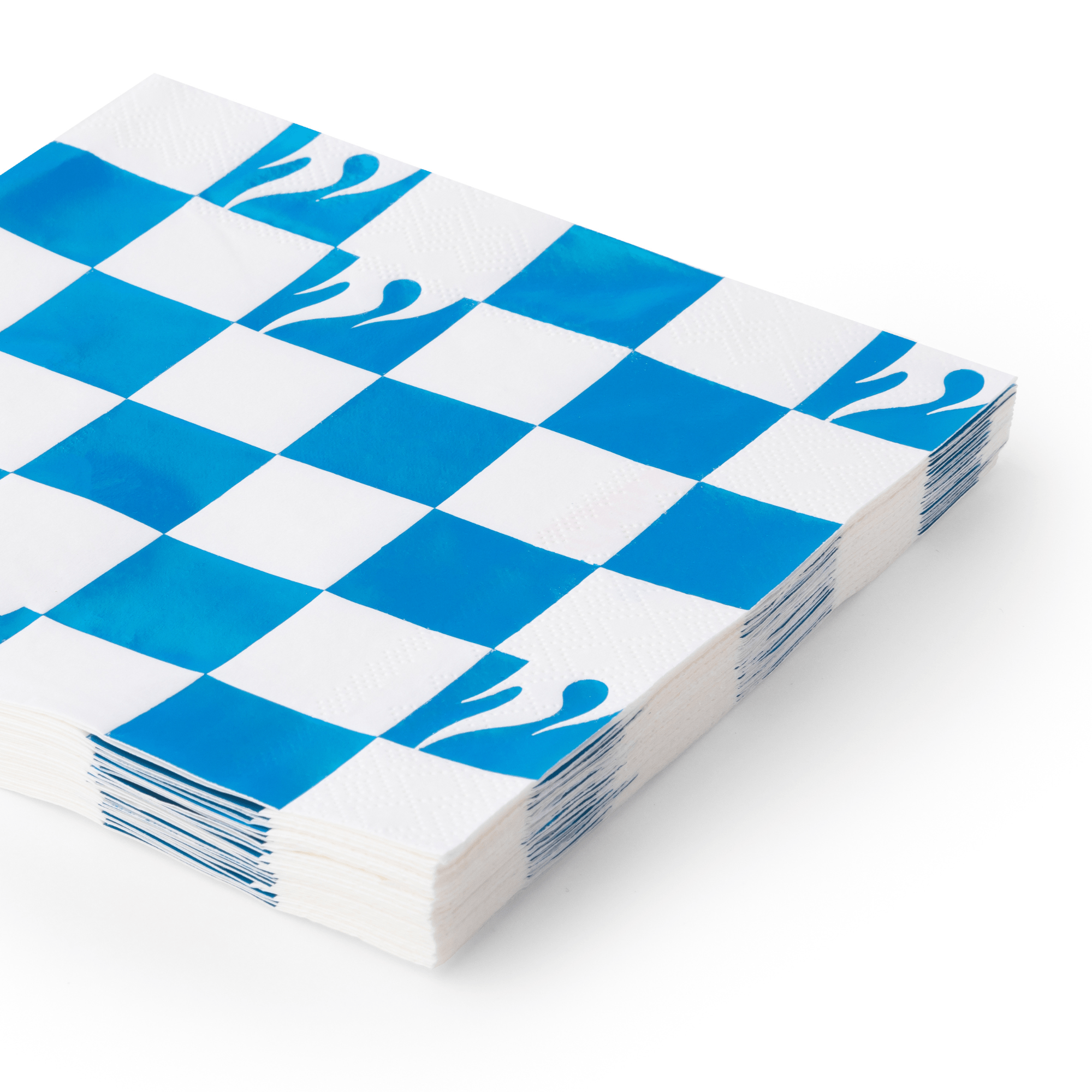 HOT WHEELS™ Blue Foil Checker Large Napkins - bubblegum market