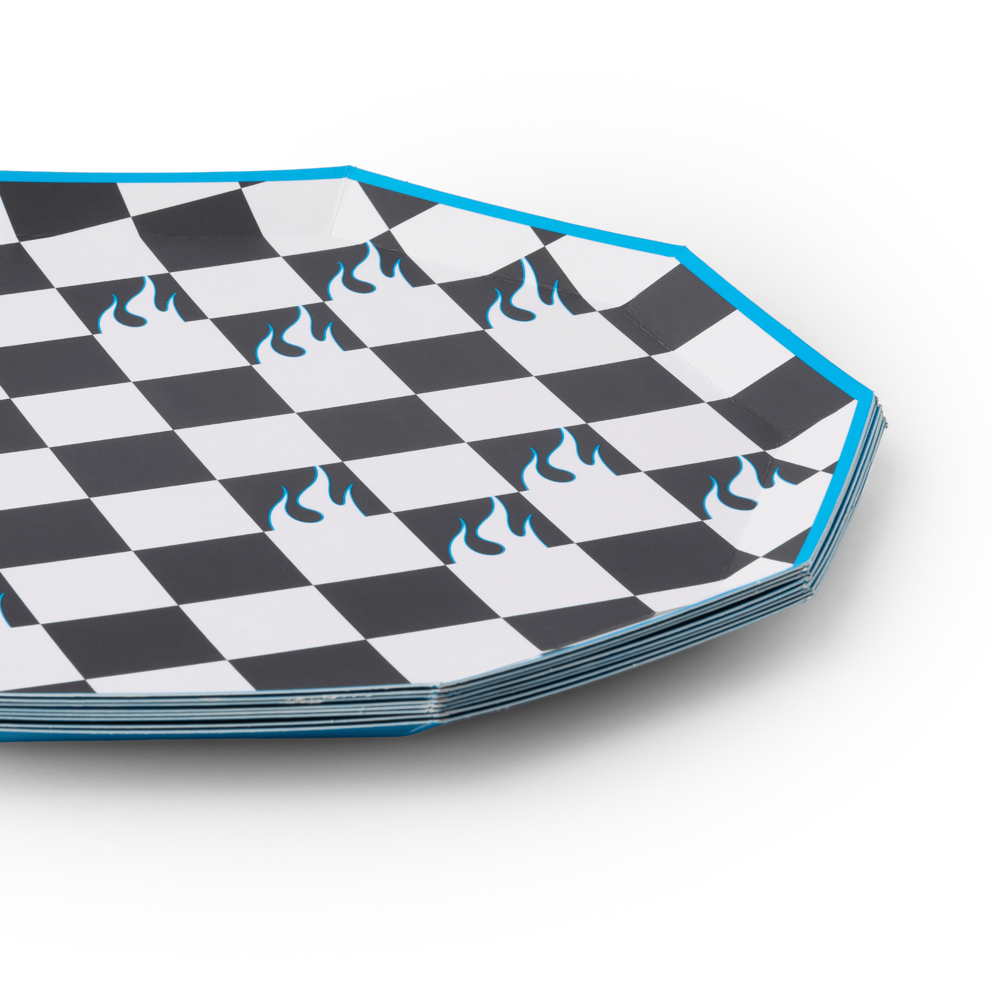 HOT WHEELS™ x Bonjour Fete Black Checker Large Plates 10.75" - bubblegum market