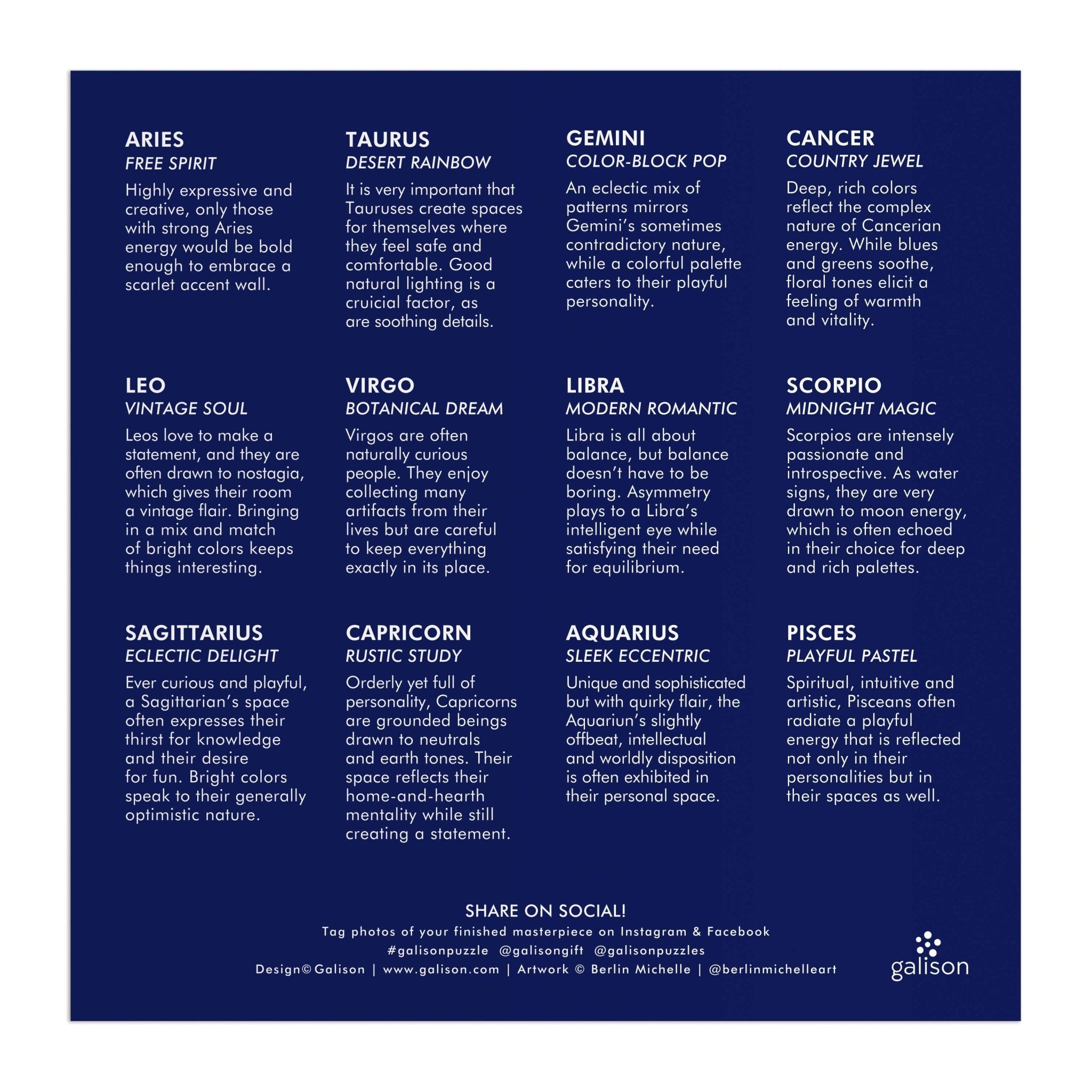 House of Astrology 500 - Piece Foil Puzzle - bubblegum market