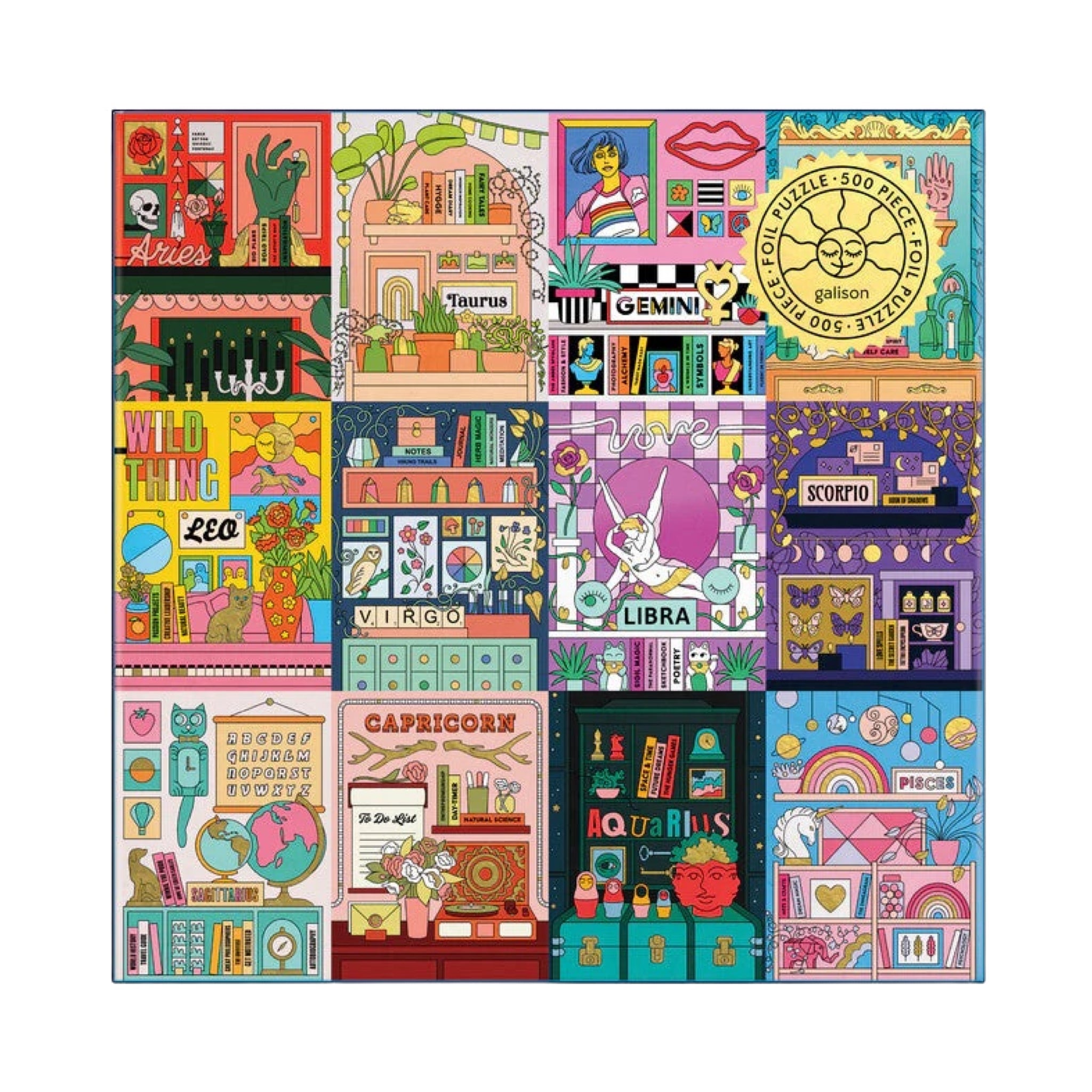 House of Astrology 500 - Piece Foil Puzzle - bubblegum market