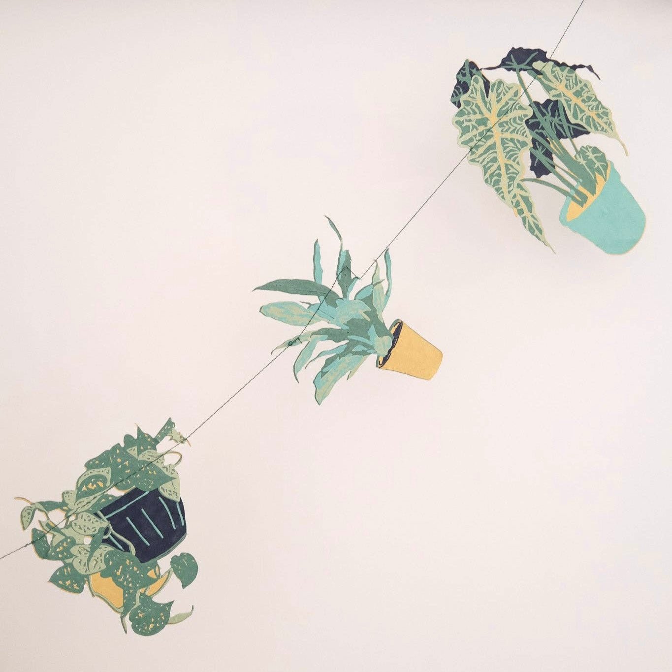 Houseplants Sewn Garland - bubblegum market