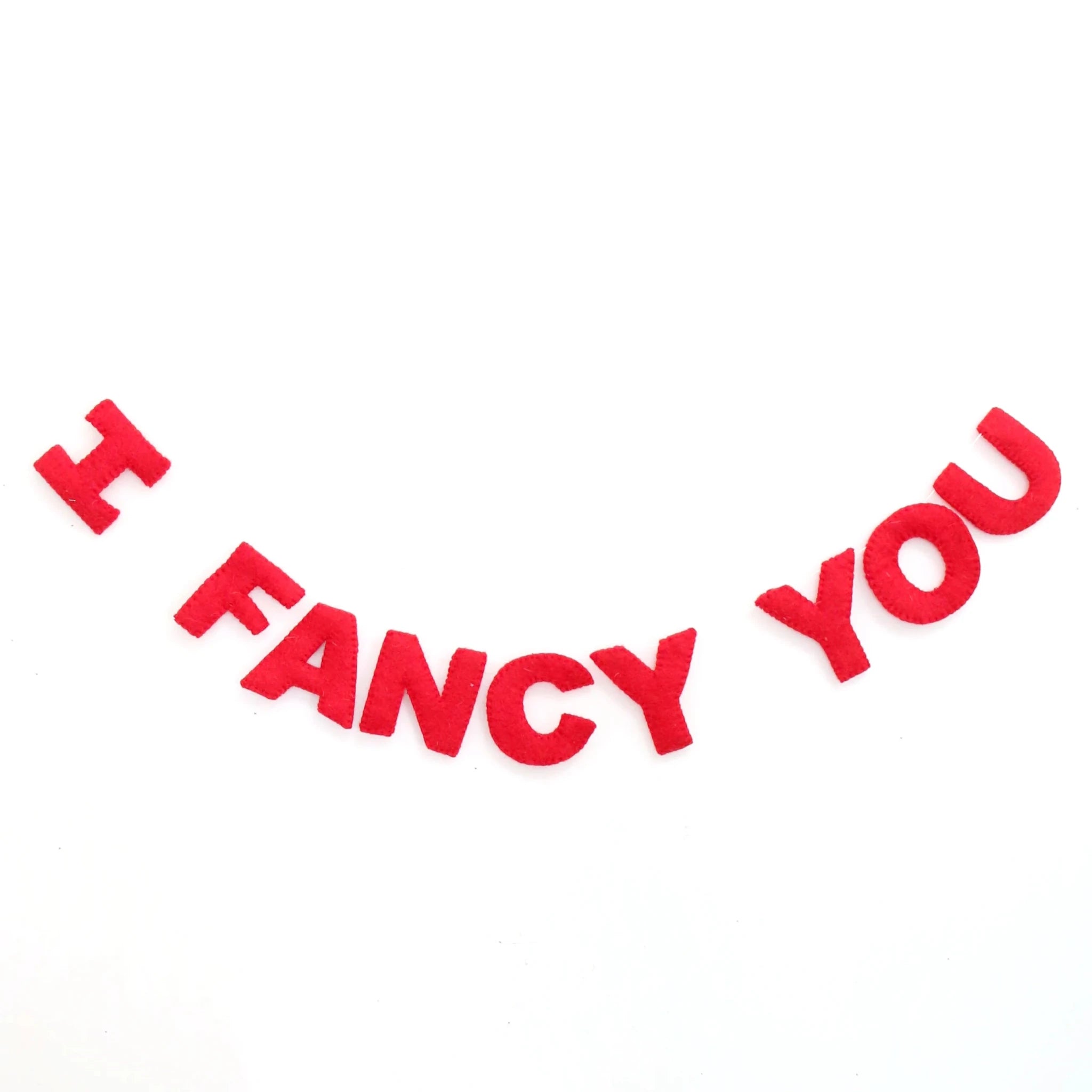I FANCY YOU Felt Garland - bubblegum market