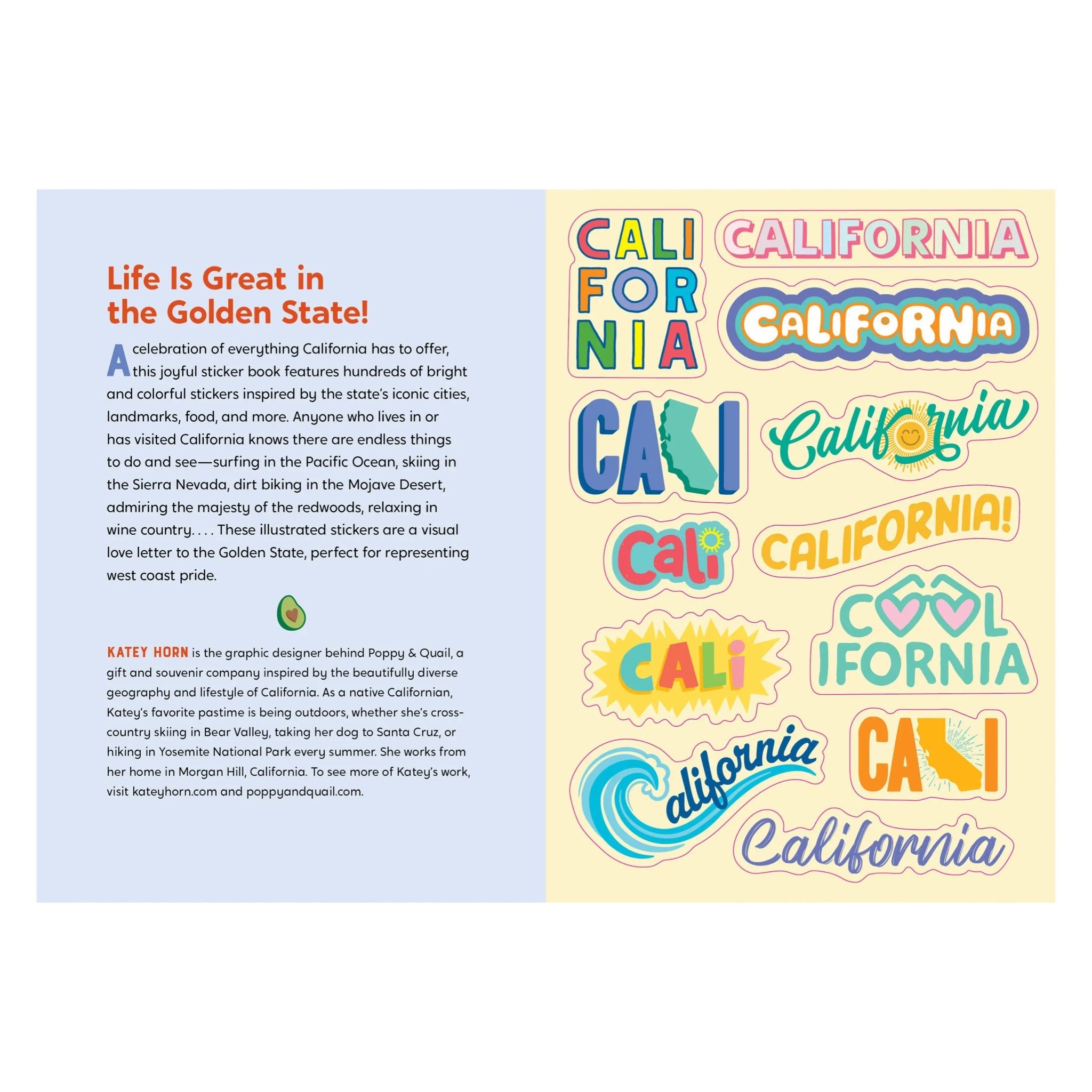 I Love California Sticker Book - bubblegum market