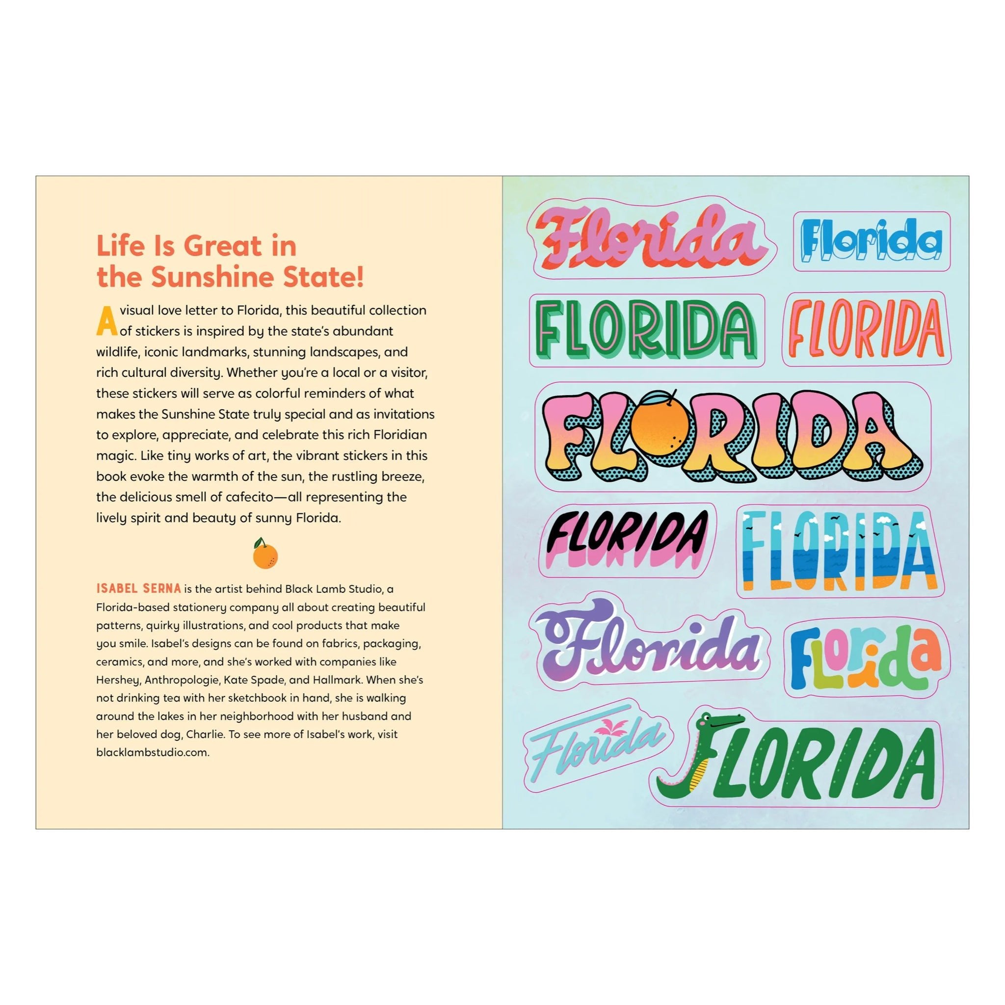 I Love Florida Sticker Book - bubblegum market