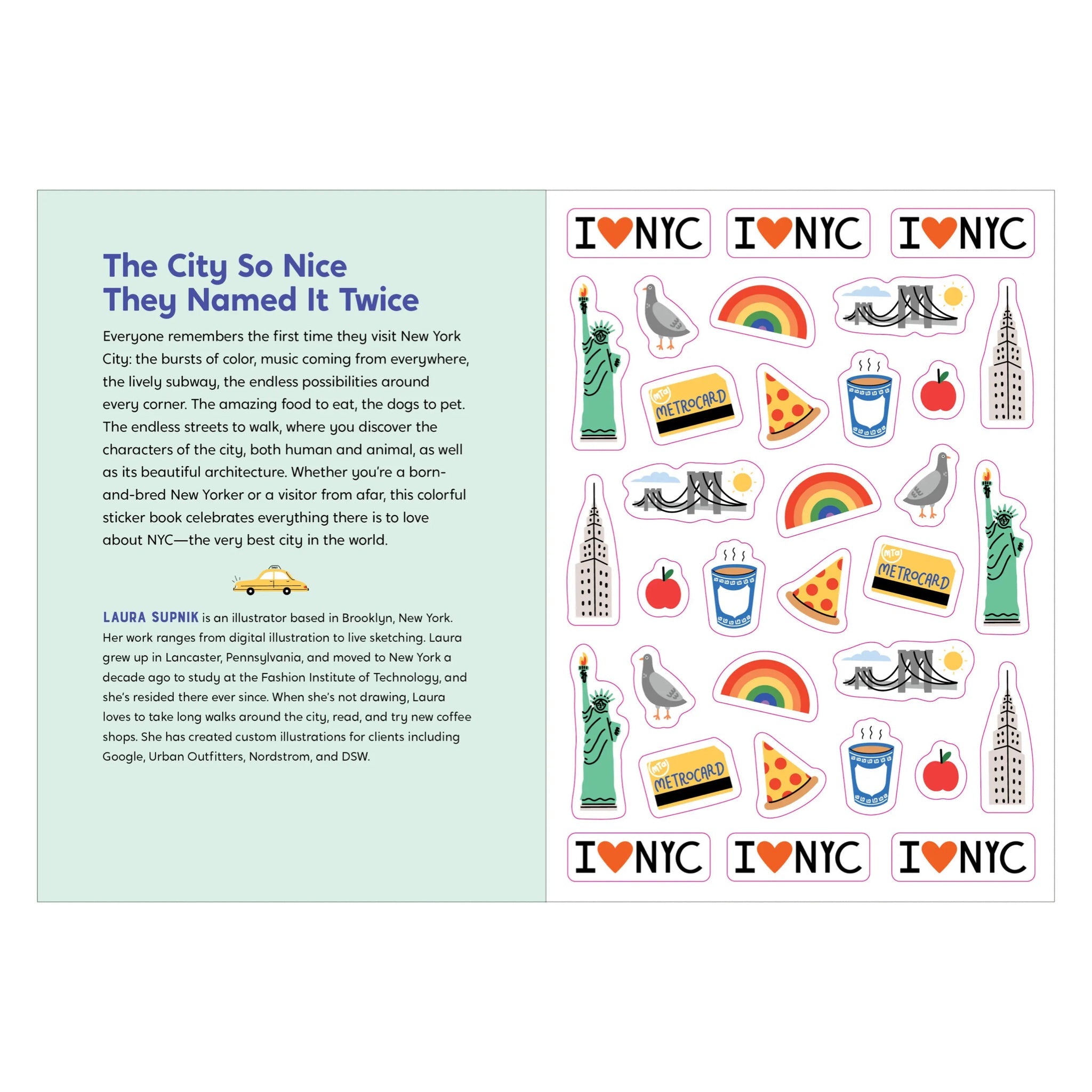 I Love New York City Sticker Book - bubblegum market