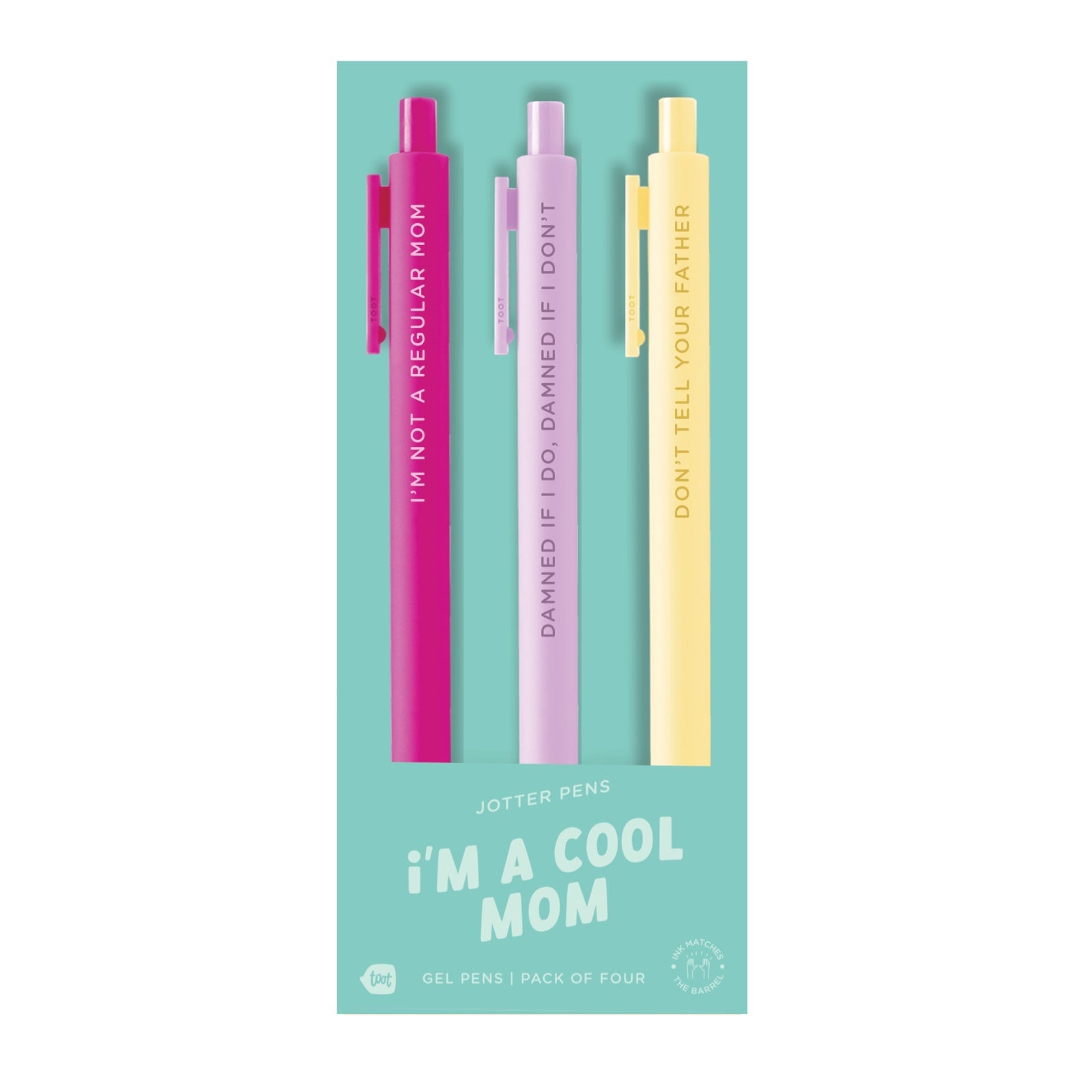 I'M A COOL MOM Jotter Pen Set - bubblegum market