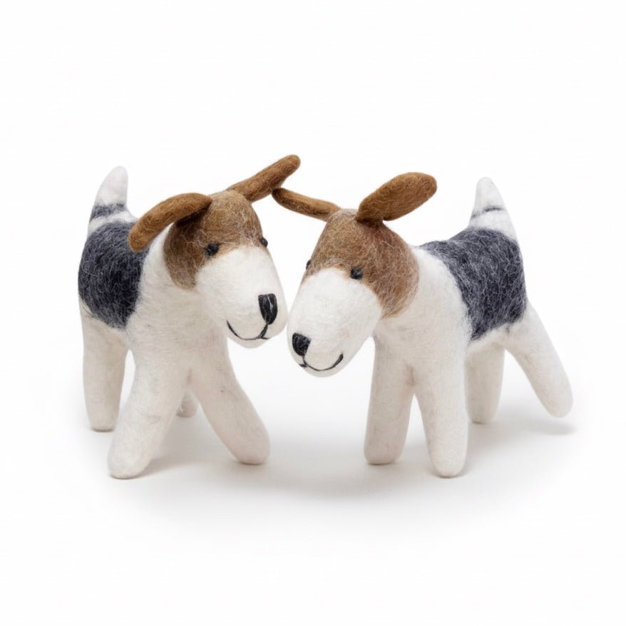 Jack Russell Terrier Felt Toy Dog - bubblegum market