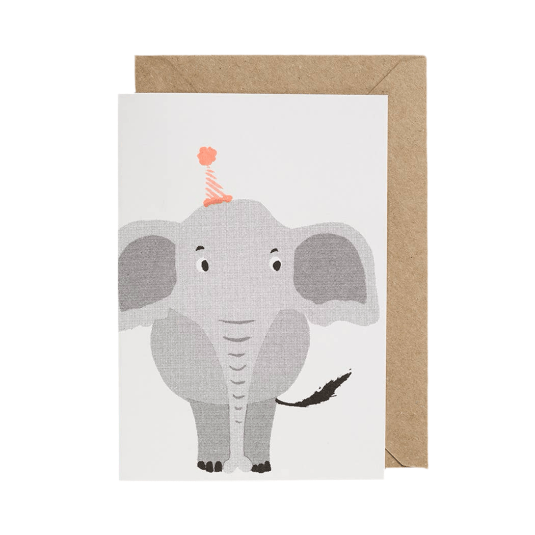 Japanese Paper Balloon Elephant Card - bubblegum market
