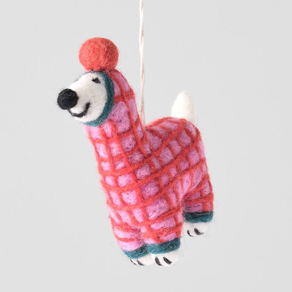 'Jayla' in Red Hanging Felt Ornament - bubblegum market