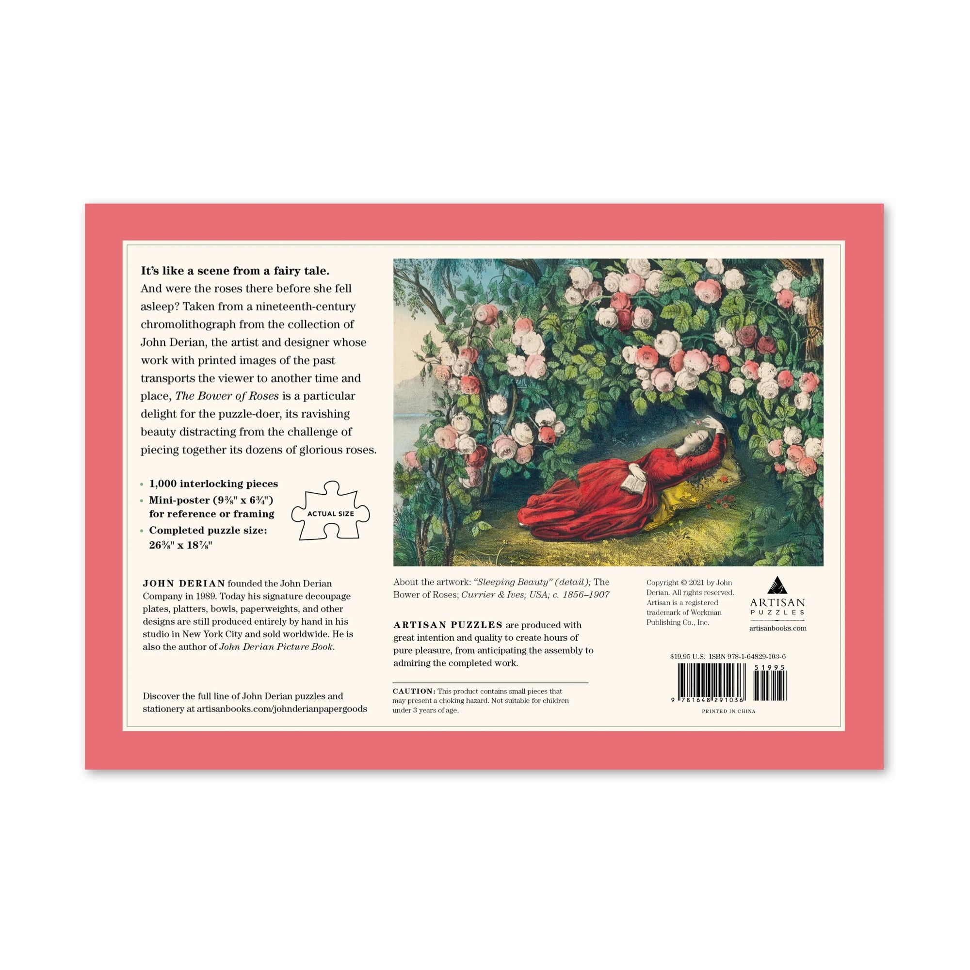 John Derian Bower of Roses 1,000 - Piece Puzzle - bubblegum market