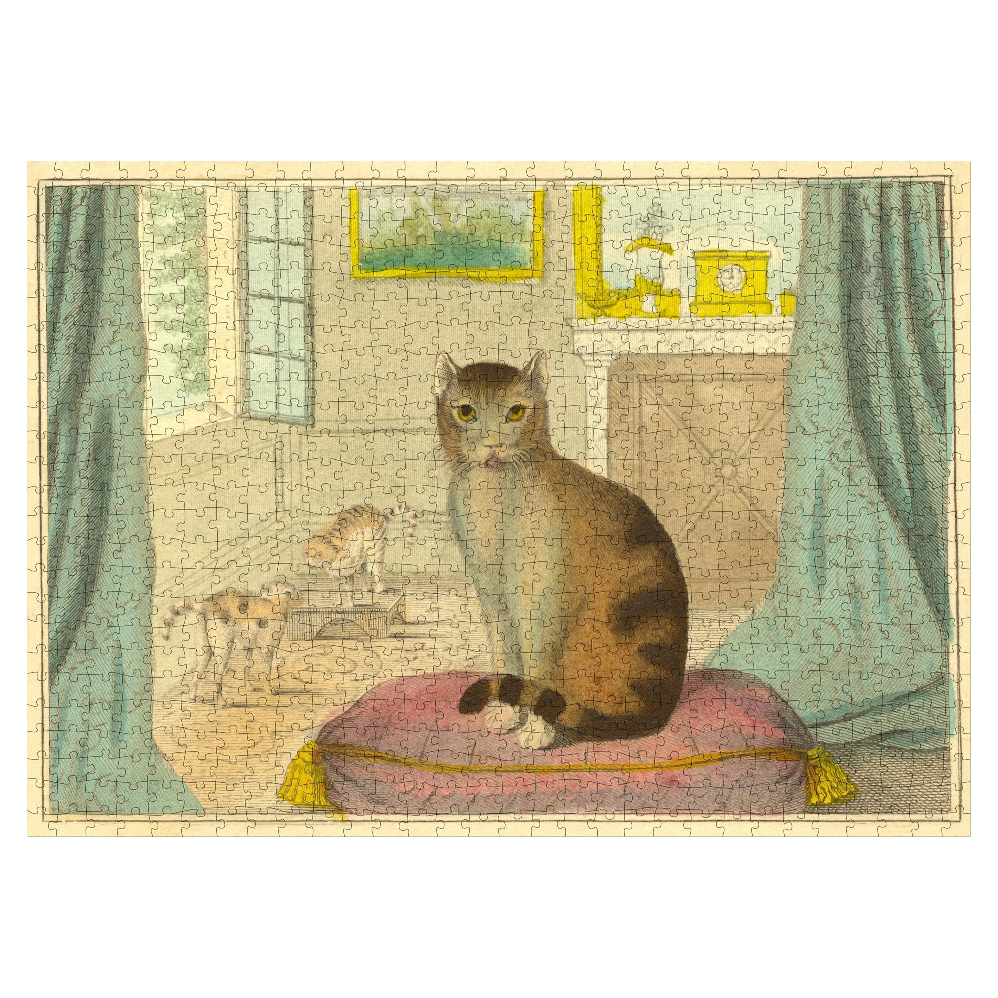 John Derian Calm Cat 750 - Piece Puzzle - bubblegum market