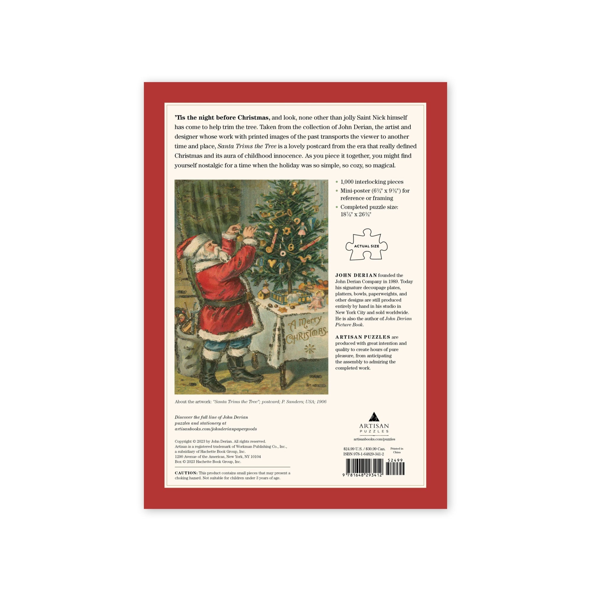 John Derian Santa Trims the Tree 1,000 - Piece Puzzle - bubblegum market